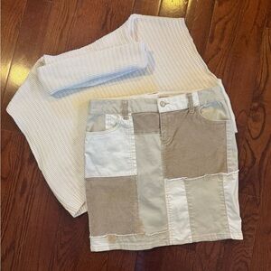 Anthropology Patchwork Skirt